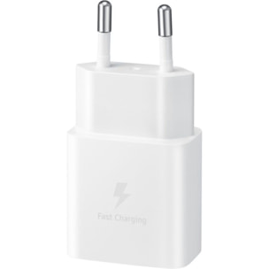 Chargeur USB C SAMSUNG 15W USB-C + cable blanc