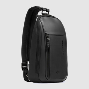 Piquadro Zaino monospalla uomo in tessuto riciclato