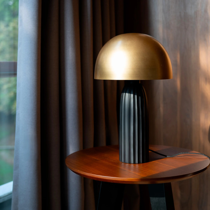 Lampe en métal noir et doré - Joy