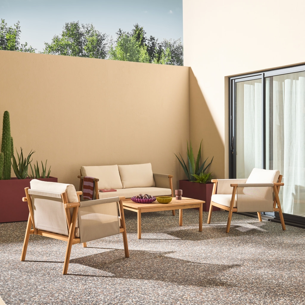 Salon de jardin bois d'acacia 4 places KOA