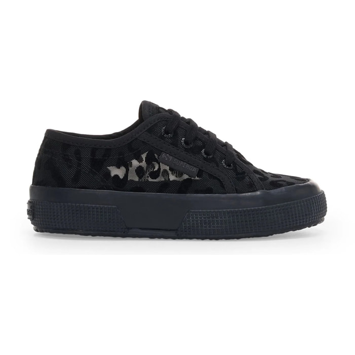 Superga - Niña Negro - 2750 KIDS NET LEOPARD