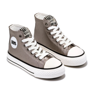 Sneakers alte unisex basiche in piombo e bianco e nero