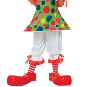 Travestimento Clown Monella Costume Carnevale Multicolore Bambina