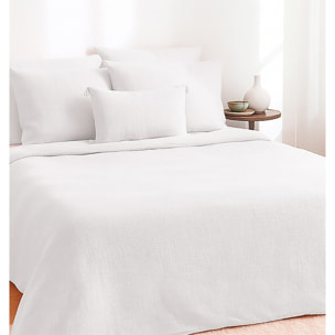 Parure Housse De Couette 100% gaze De Coton Blanc
