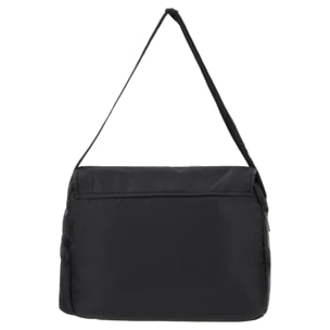 Borsa Messenger Bag in nylon nero con maxi-logo FREDDY