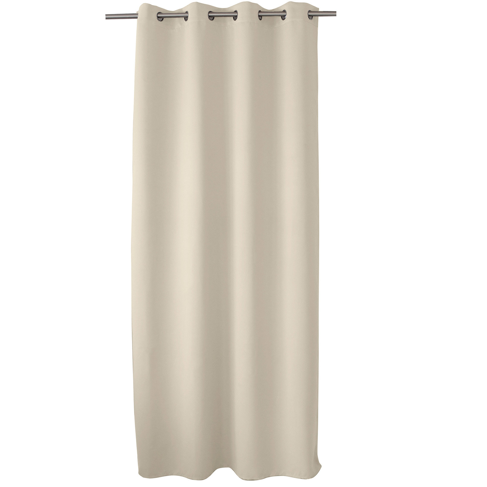 Rideau occultant uni avec 8 œillets - Ivoire
