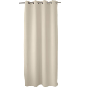 Rideau occultant uni avec 8 œillets - Ivoire