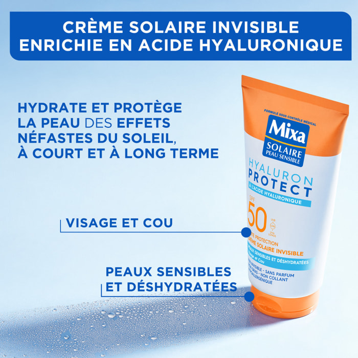 Mixa Hyaluron Protect Peaux Sensibles et Déshydratées Crème Solaire Invisible SPF50 50ml