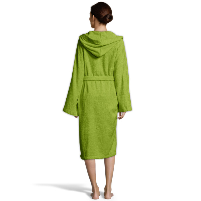 Bassetti Morbido Accappatoio 360 gr con Cappuccio 100% Cotone Uomo Donna Spugna Taglie Forti - ITALY Designed - Collezione VIVIAN - BAMBU VU