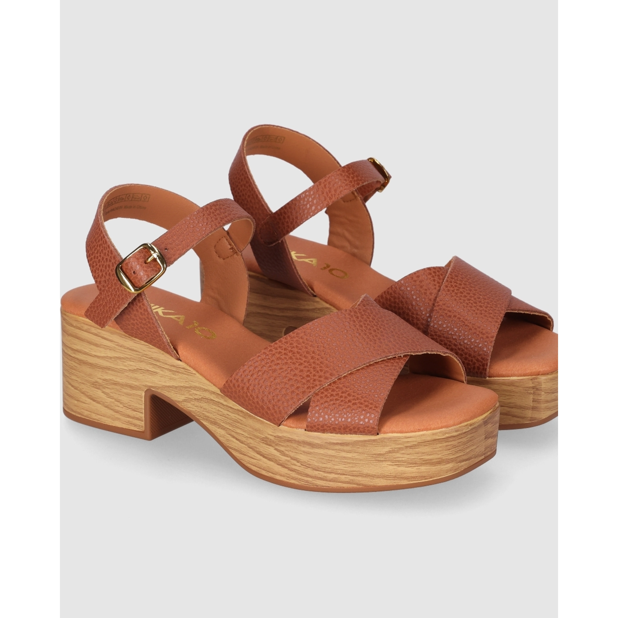 Sandalias de Piel - Cuero - Tacón: 5 cm
