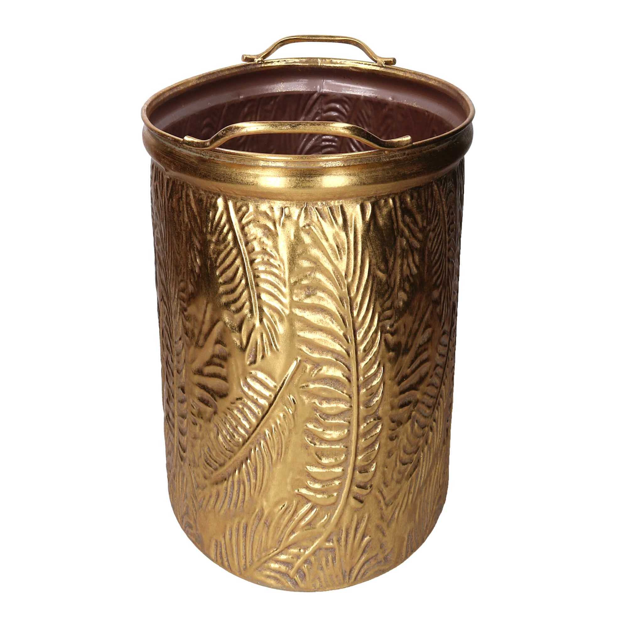 Set portavaso in metallo oro ovale