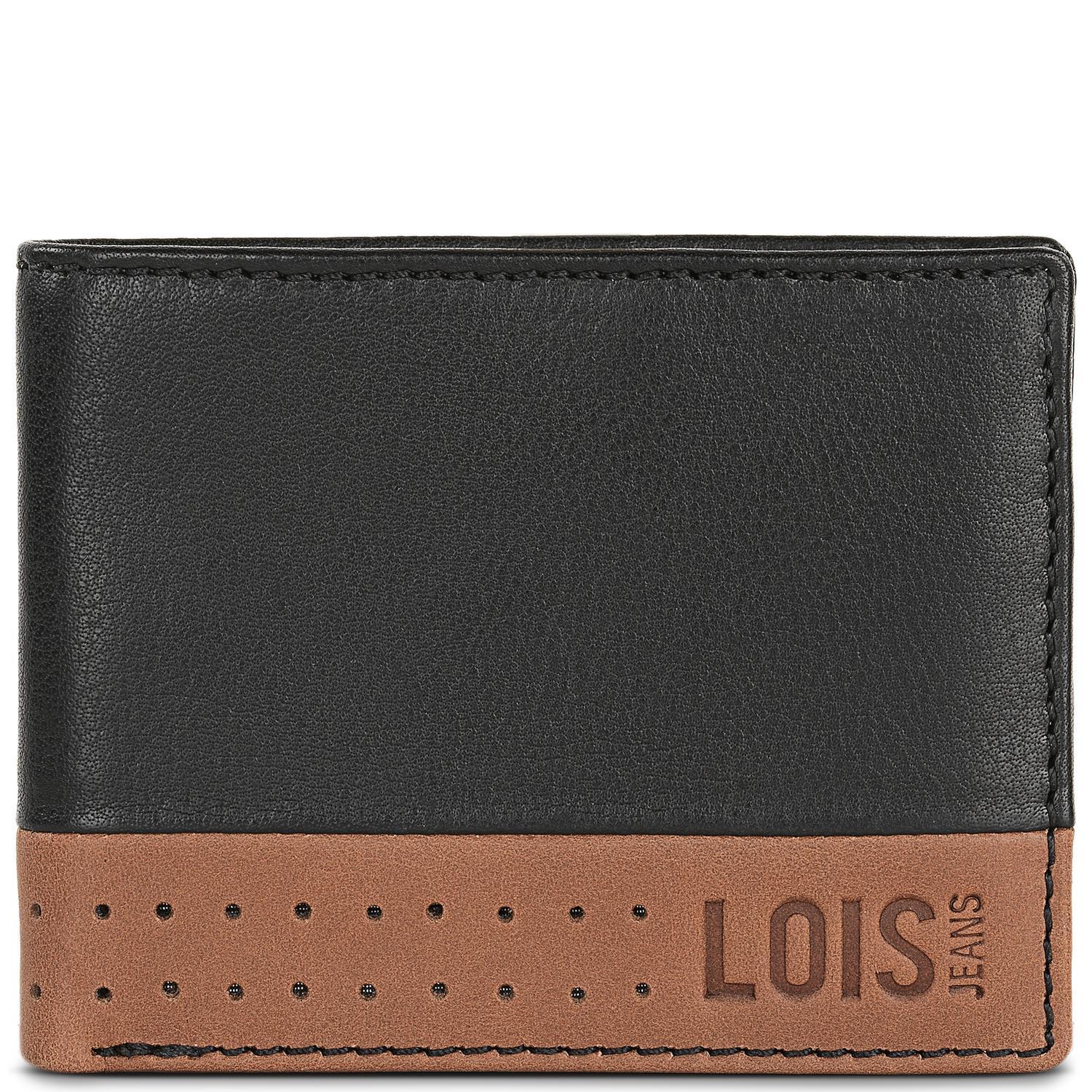 Cartera Hombre Piel Lois Durham Negro-Tan