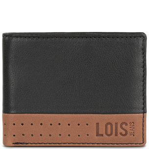 Cartera Hombre Piel Lois Durham Negro-Tan