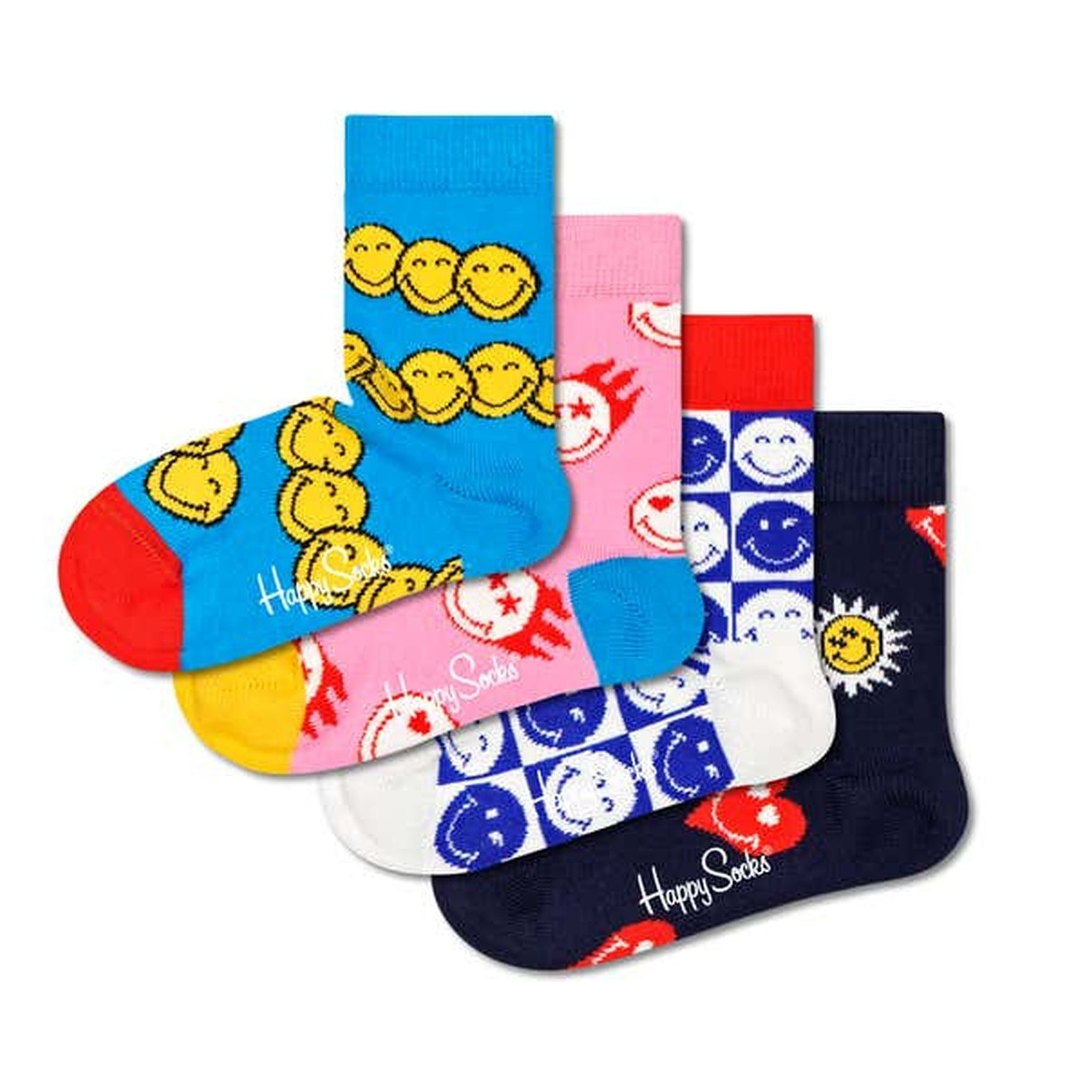 4-pack kids smileyworld calcetines