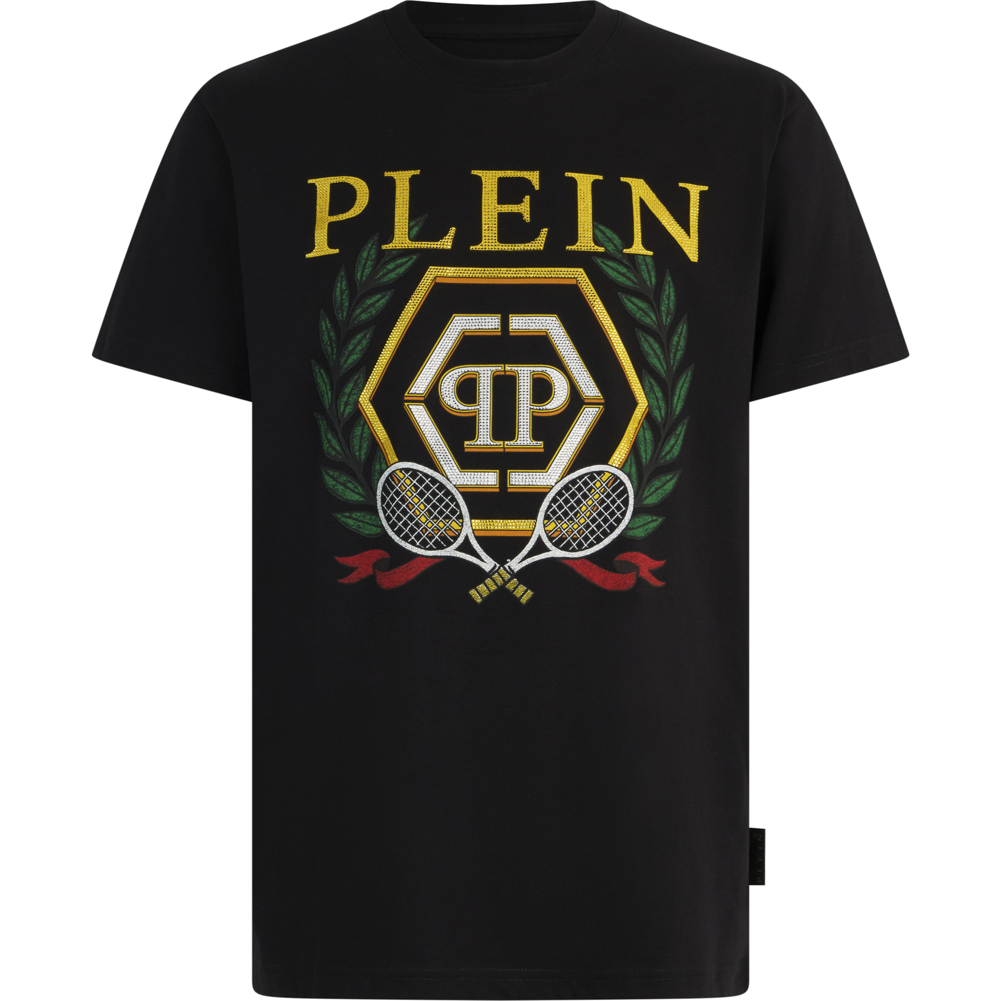 PHILIPP PLEIN Camiseta de cuello redondo y manga corta CREST