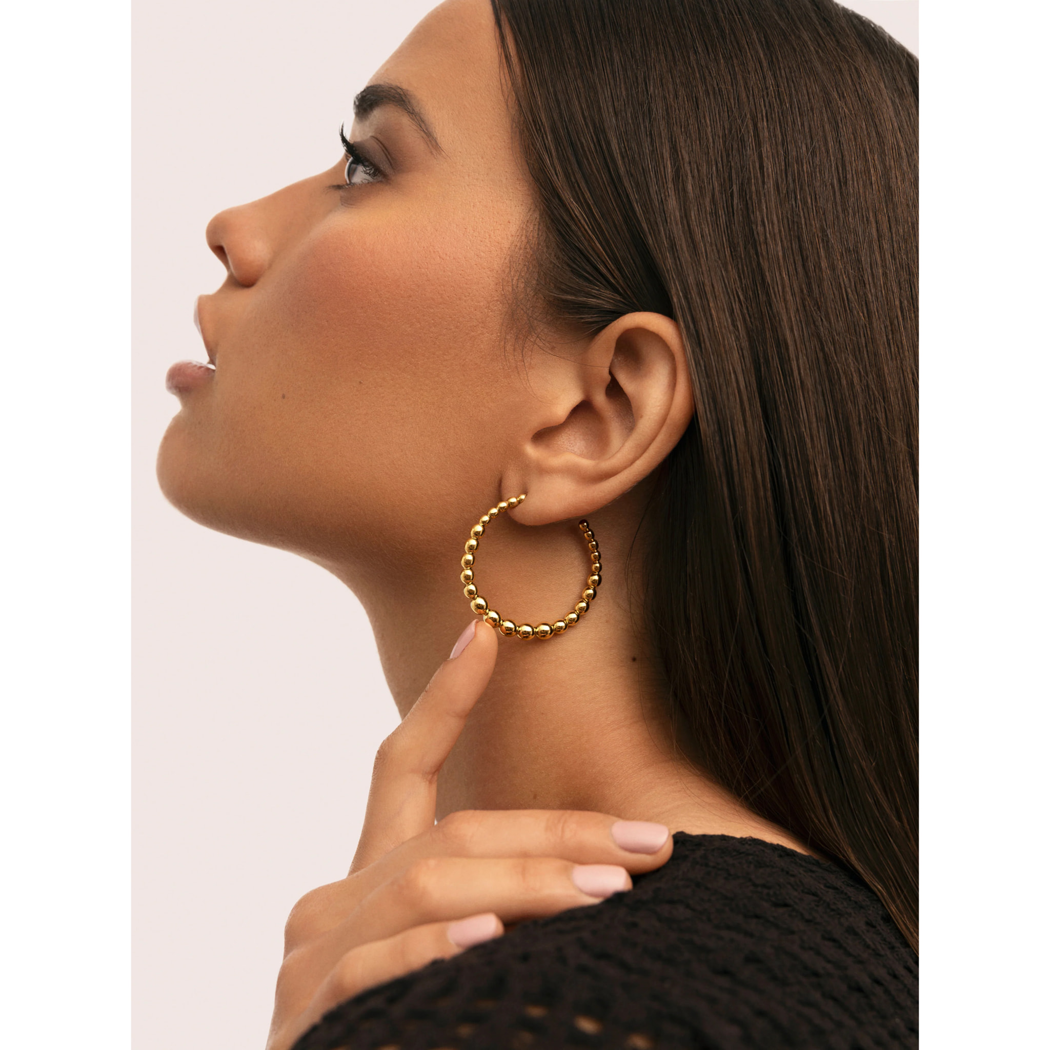 Pendientes Aro Bomb Acero Baño Oro