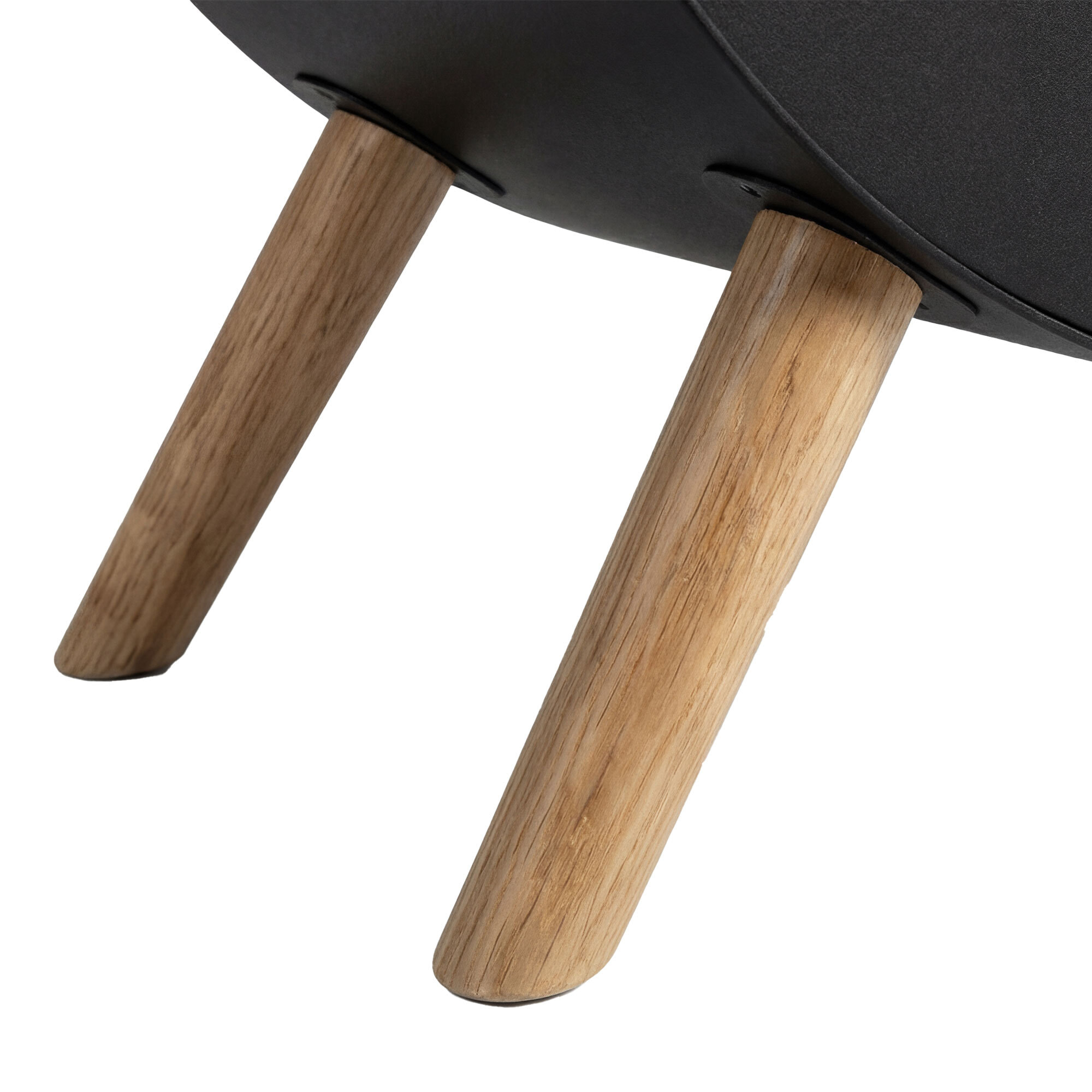 Venere - Camino a Bioetanolo da Pavimento 60x72x30 cm con Bruciatore 1 Litro e Piedi in Legno di Pino Nero