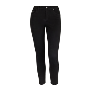 Jeans Skinny in Bull Denim Effetto Vissuto