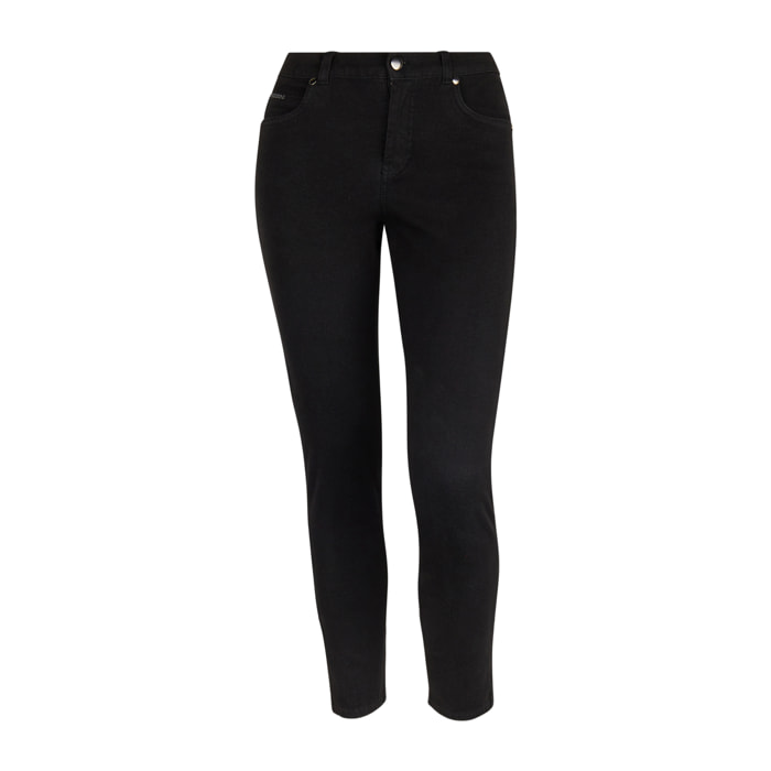 Jeans Skinny in Bull Denim Effetto Vissuto
