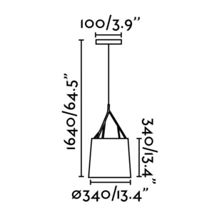 TREE Lampe suspension blanche 1L