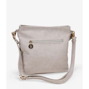 Bolso de hombro tostado con cremallera