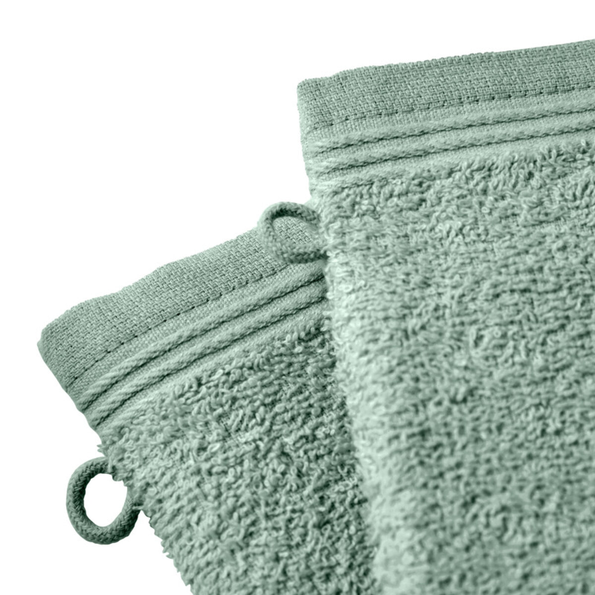 Lot de 2 gants de toilette "Spa" 15 x 21 cm / 400 gr/m² - Couleur: "Spa" Menthe