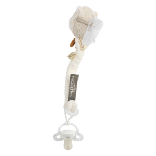 Attache -tétine en coton bio et bouclette