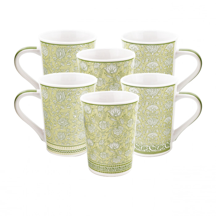 Lot de 6 mugs, SOLIMAN