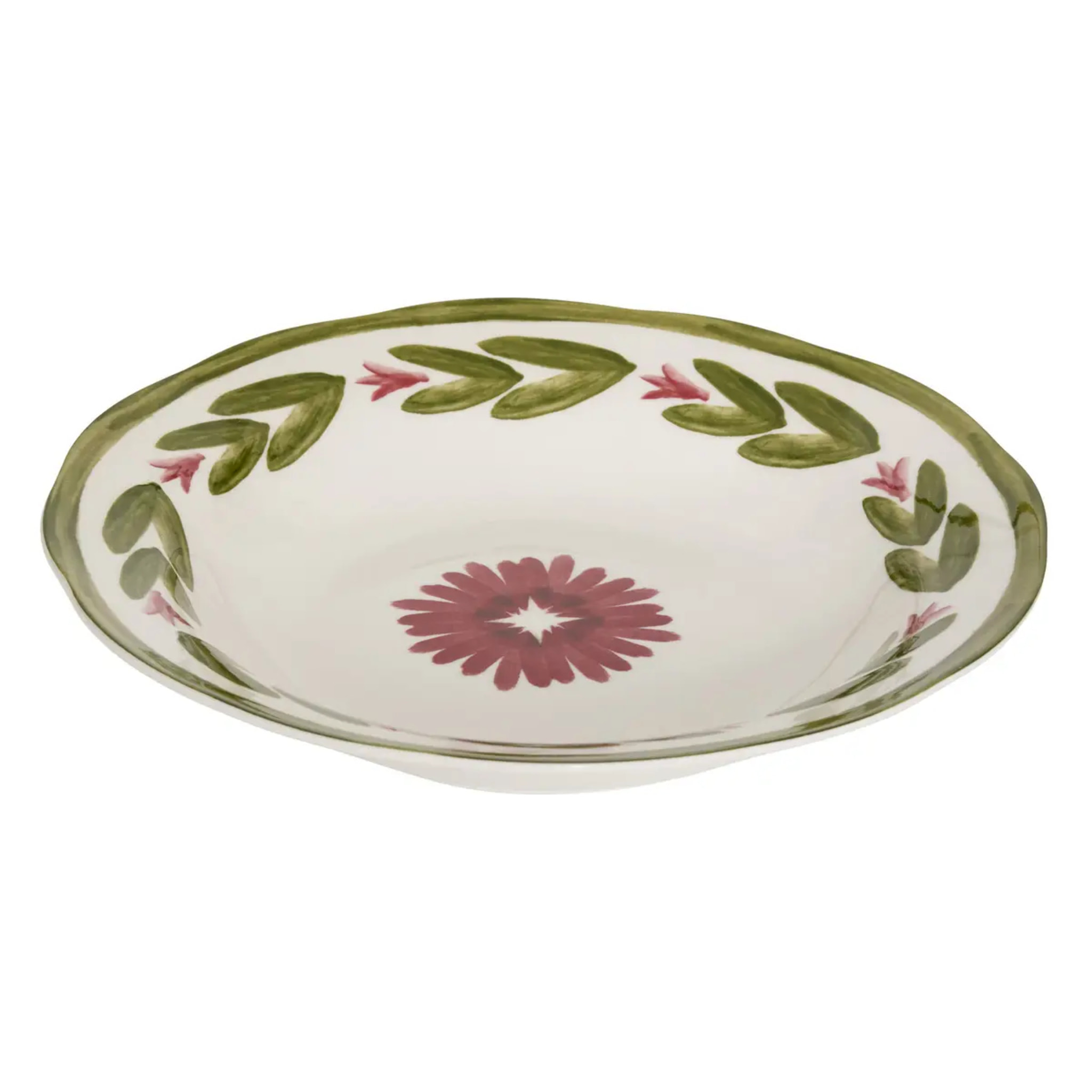 Lot de 6 assiettes creuses Mona ronde D.22,3cm vert