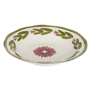 Lot de 6 assiettes creuses Mona ronde D.22,3cm vert