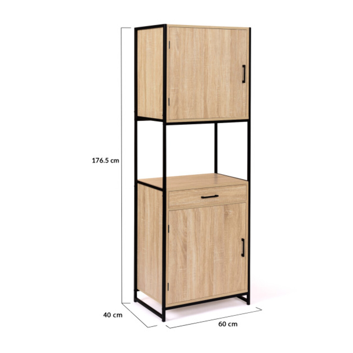 Meuble cuisine Memphis 2 niveaux 60x170cm