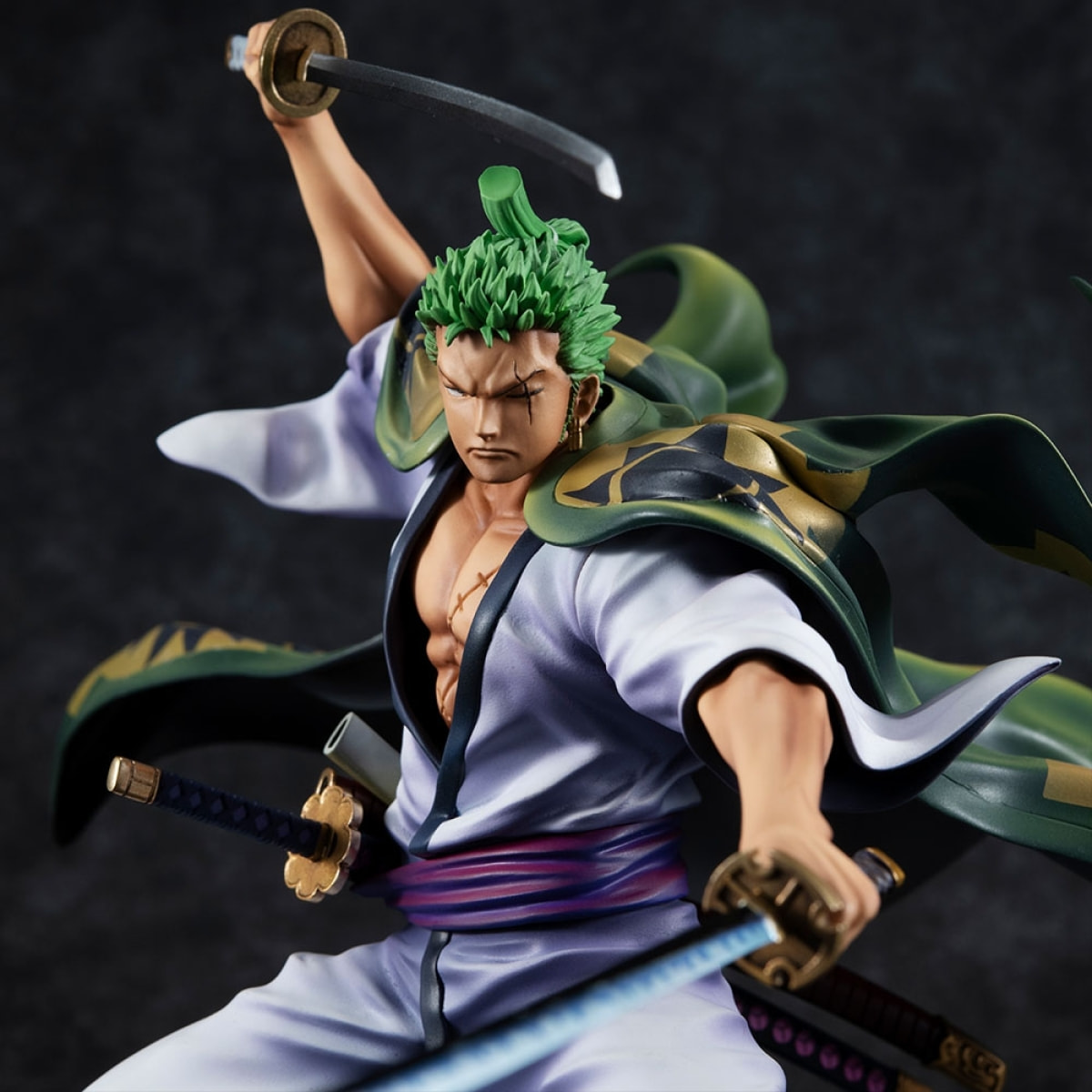 One Piece P.o.p Alleanza dei Guerrieri Statua Zoro Vers. Juro 22 Cm Megahouse