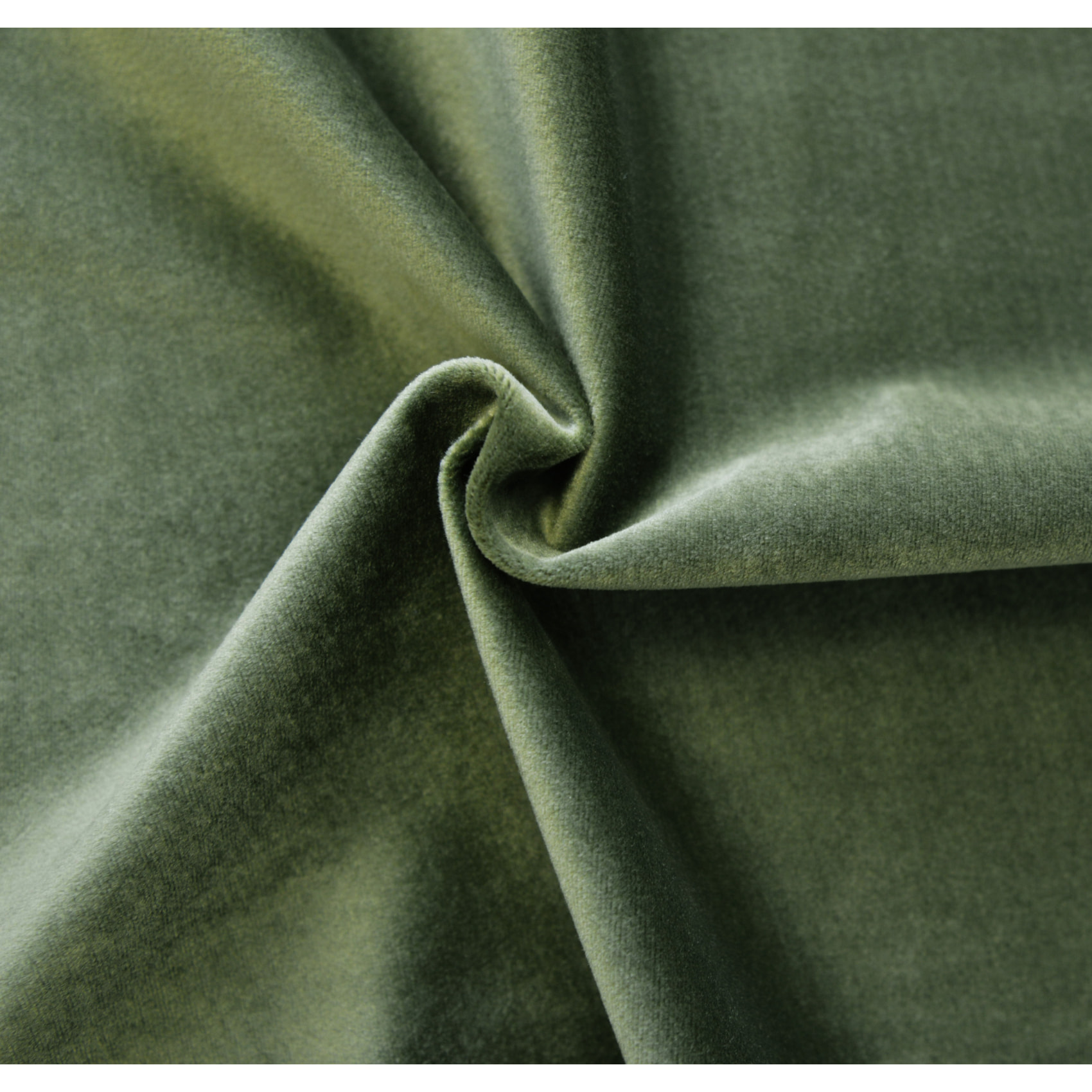 Tissu en velours uni ameublement - Kaki