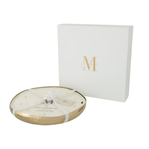 J-Line bougie parfumée M-Chic - Oud & Amber - métal - or - extra large - 35H