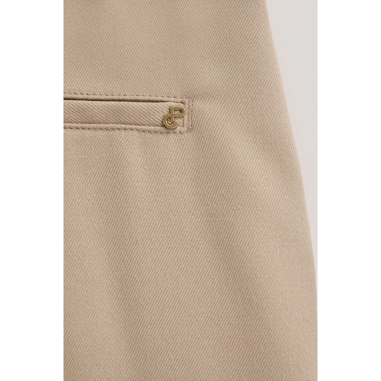 Pantalón camel de corte ancho con detalles Polo Club
