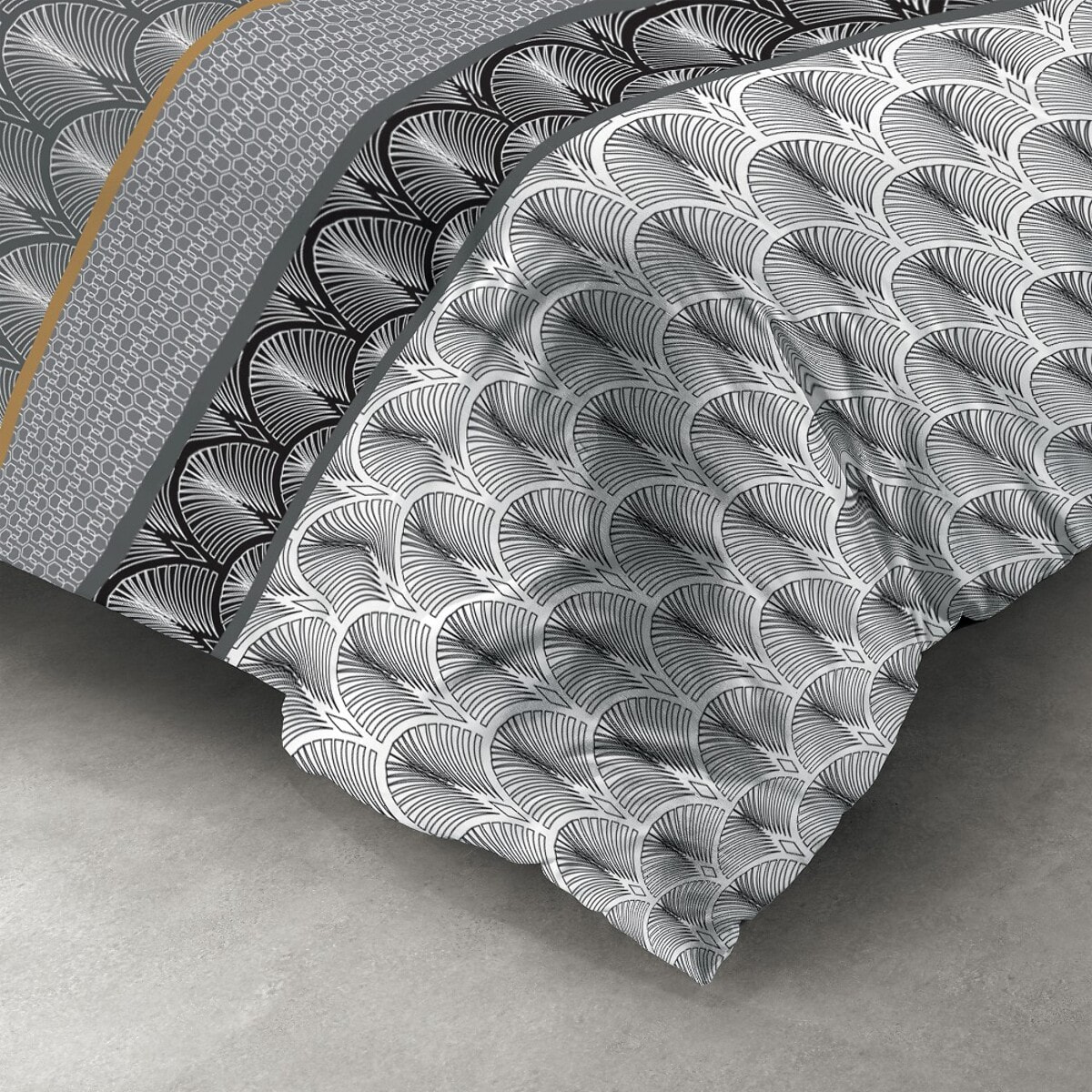 Parure De Couette 3pcs 100% Coton 57 Fils/cm2 Sakigold