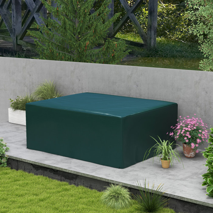 Funda Protectora para Muebles Rectangular Funda de Muebles para Jardín Impermeable Anti-UV Antipolvo para Terraza Balcón 235x190x90 cm Verde