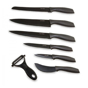 Cecotec Lot de 7 Couteaux professionnels avec revêtement en céramique Couteaux T