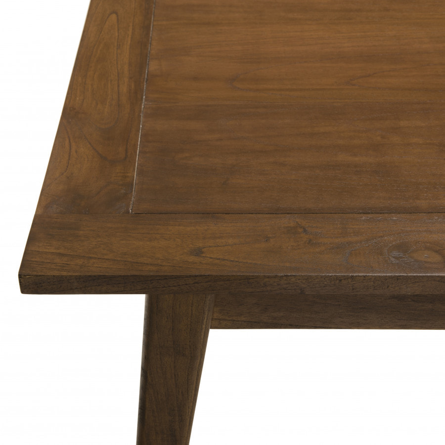 LAURE - Table à manger rectangulaire extensible marron 200/240cm bois Mindi