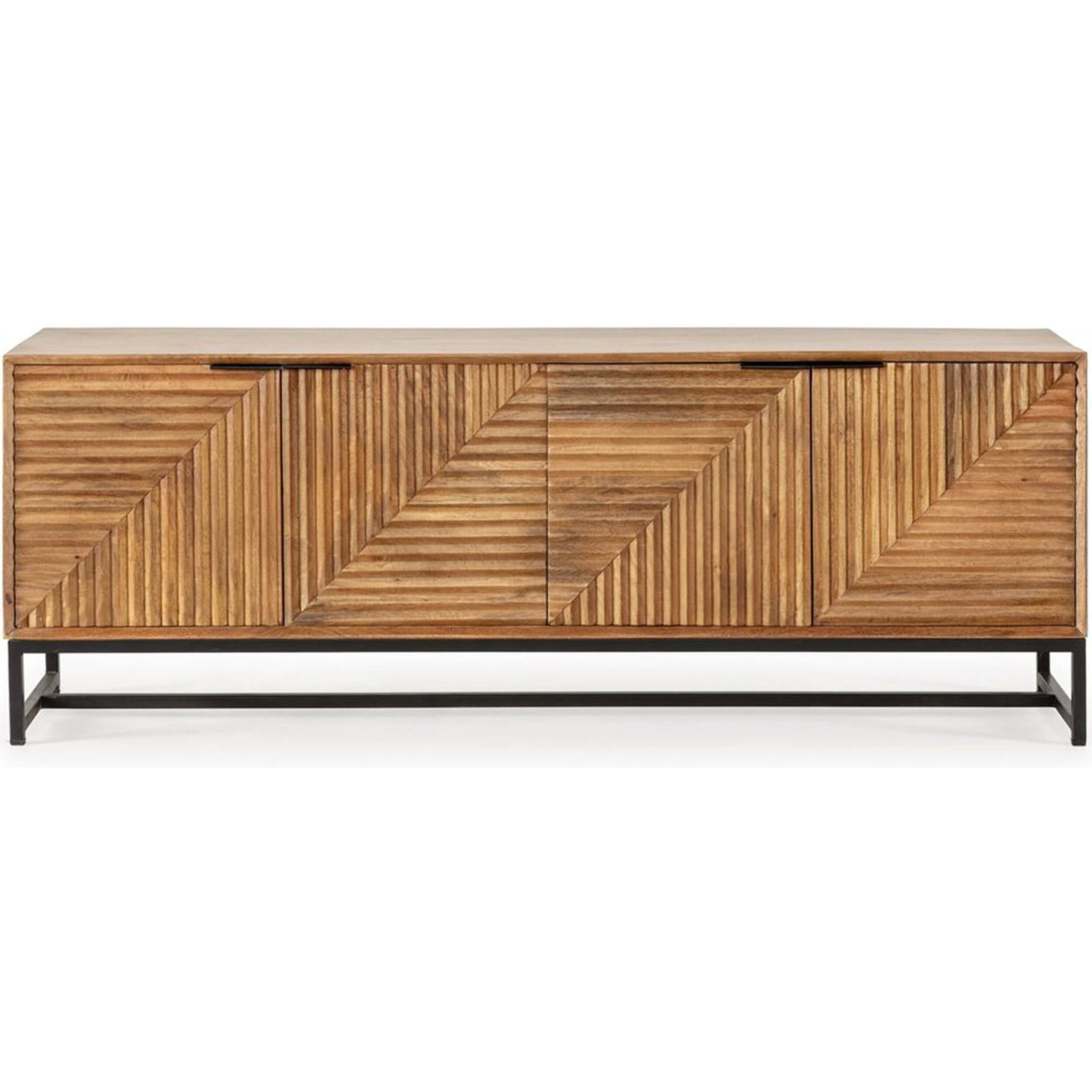 Meuble TV 4 portes en bois de manguier - TAO