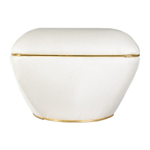 Pouf Contessa 120 in Avorio e Oro