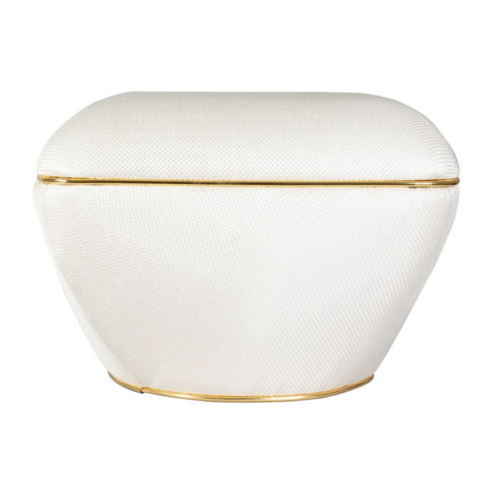 Pouf Contessa 120 in Avorio e Oro
