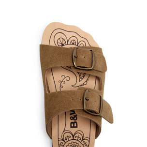 Sandalias Abiertas Barefoot Goflex en Camel