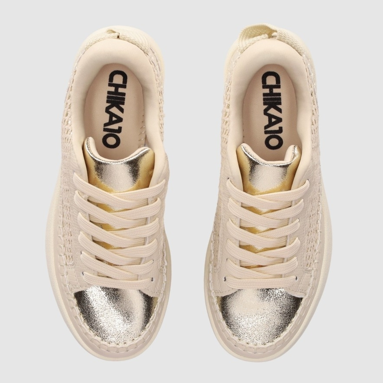 Deportivos - Oro - Tacón: 5 cm