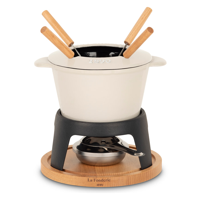 Fondue de Hierro Fundido, MONT JOLY, Beige, 4 personnes
