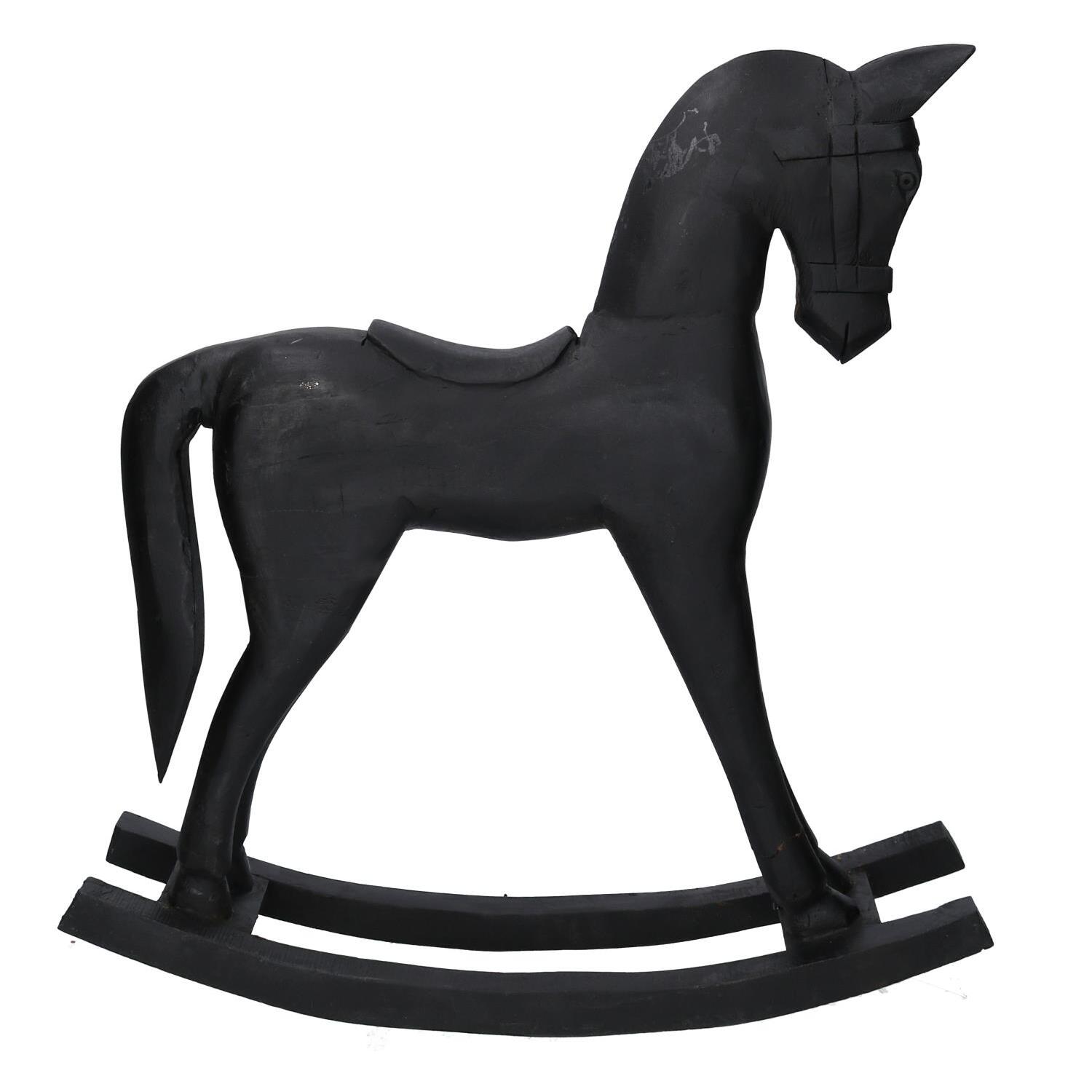 Cavallo in legno nero cm36x9h39