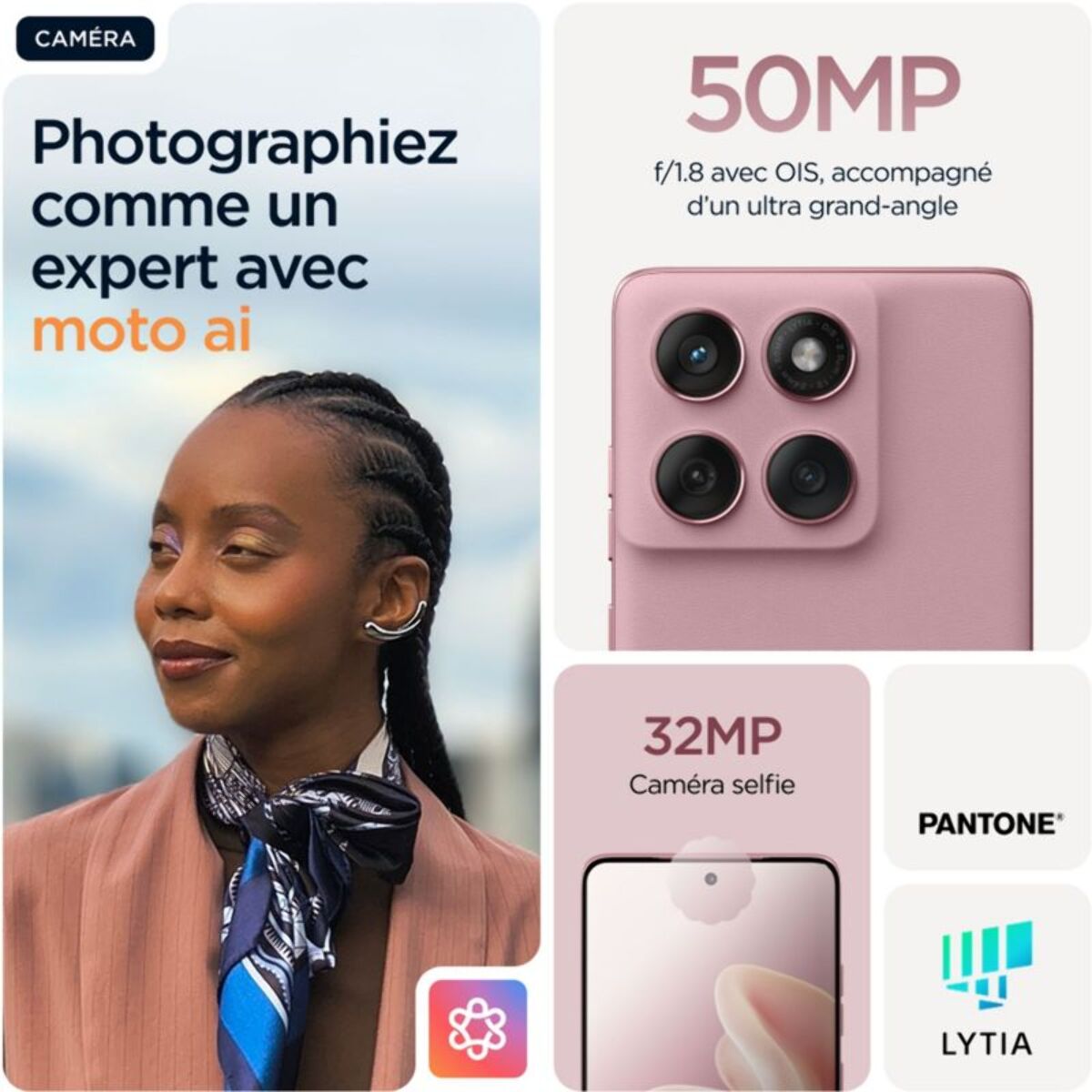 Smartphone MOTOROLA Edge 60 Fusion Zephyr 256Go