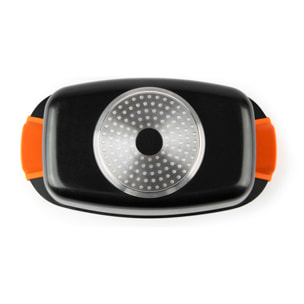 Casseruola 34,5X24,5X11 Excelsa- Slow Cook, Alluminio Nero