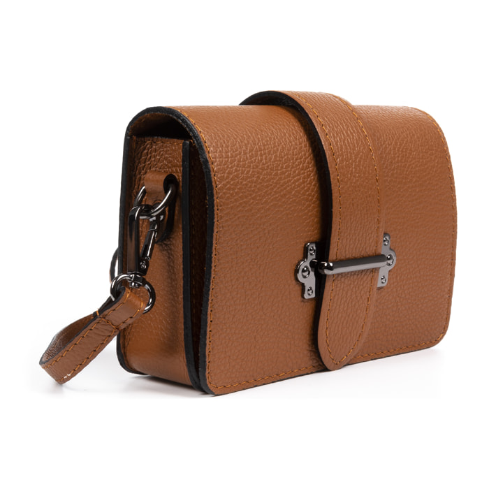 Camelia Bolso bandolera Mujer.Piel auténtica Dollaro