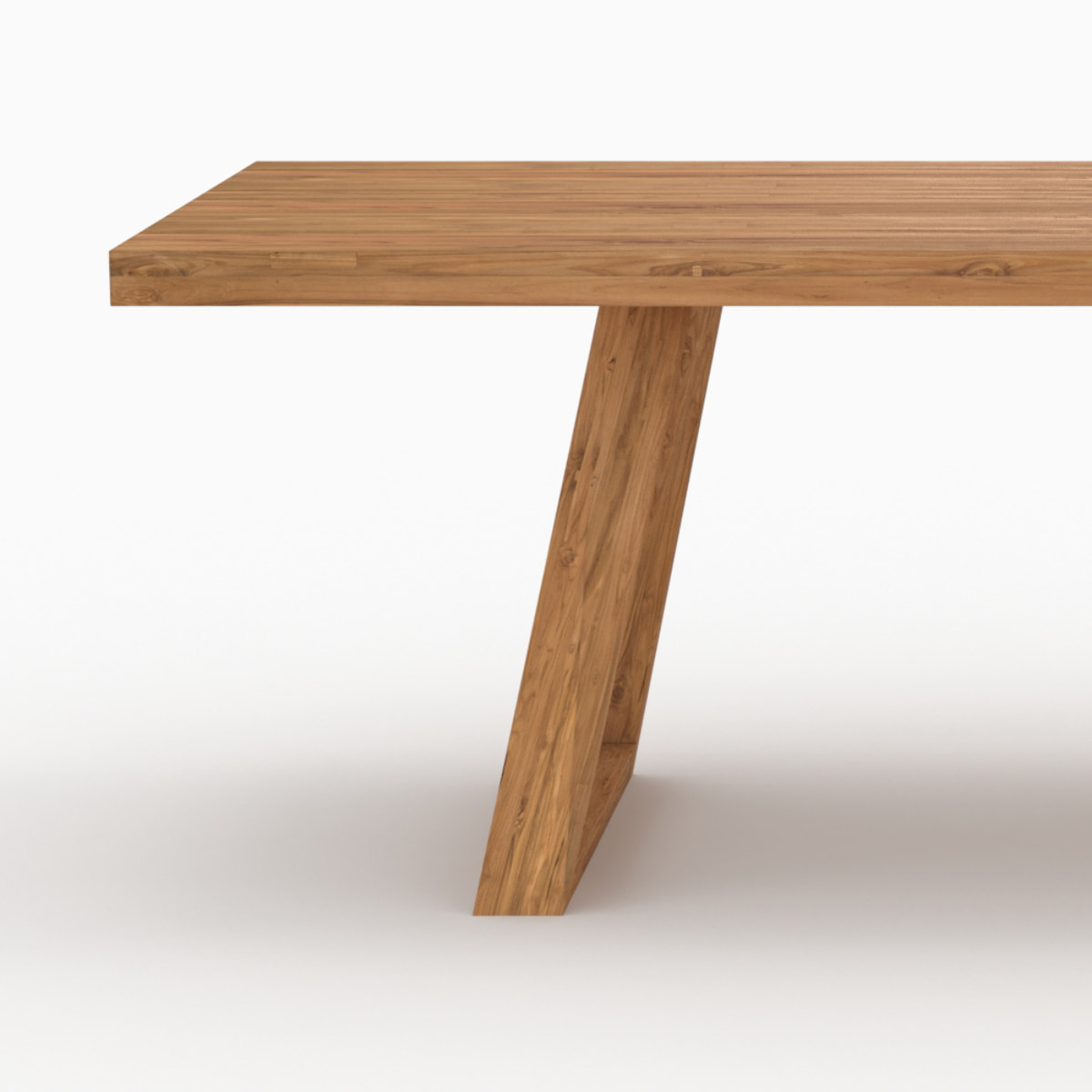Table de jardin rectangulaire en bois de teck recyclé 10 personnes - Luma